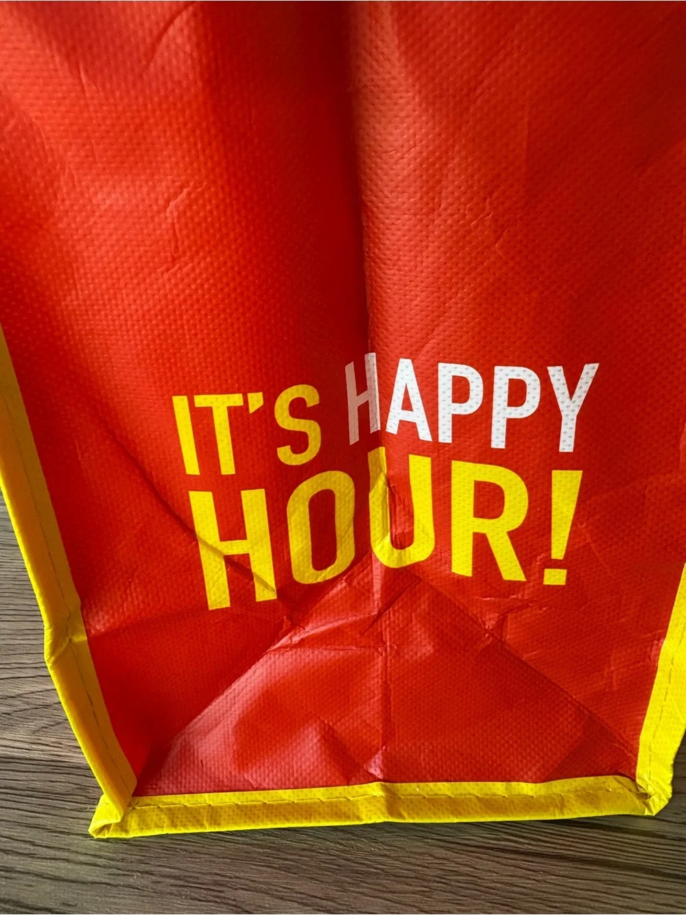 Small Save Mart Mix & Match Wine Red and Yellow Promotional Tote Bag
